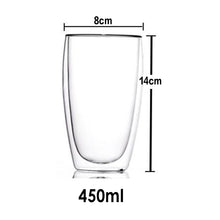 Load image into Gallery viewer, Heat Resistant Double Wall Glass Coffee/Tea Cups And Mugs Travel Double Coffee Mugs With The Handle Mugs Drinking Shot Glasses