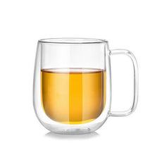 Load image into Gallery viewer, Coffee Mug Double Layers Wall Glass Insulated Milk Coffee  Mug Cup With Handle For Hot Cold Beverage Heat Insulation Office
